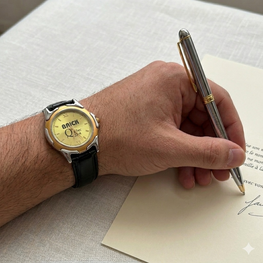 Vintage ESP Brick Quebec 2004 Watch and Pen Gift Set